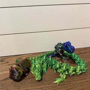 3D Printed Animals Bundle Dragon, Hippo, and Dinosaur Figurines